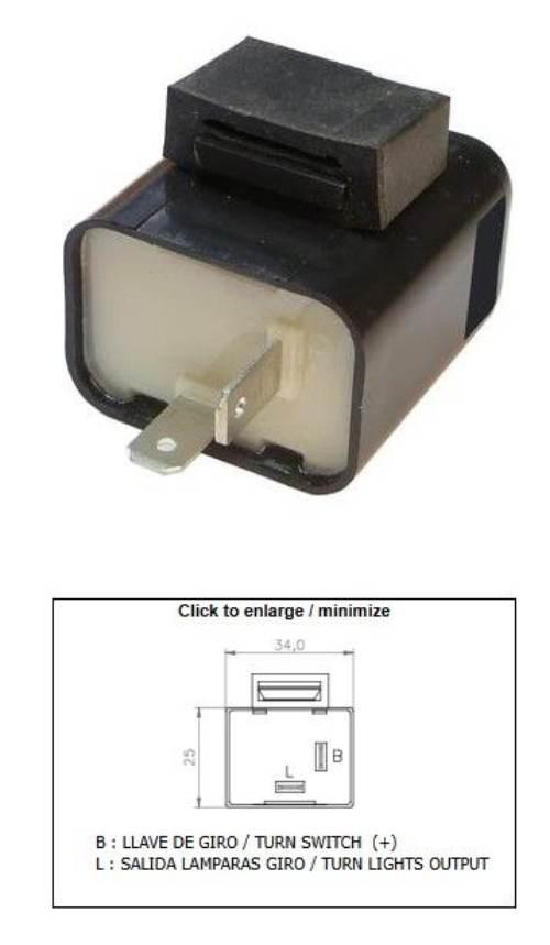 Dze Przerywacz Kierunkowskazów Uniwersalny 12V 2+2 10W