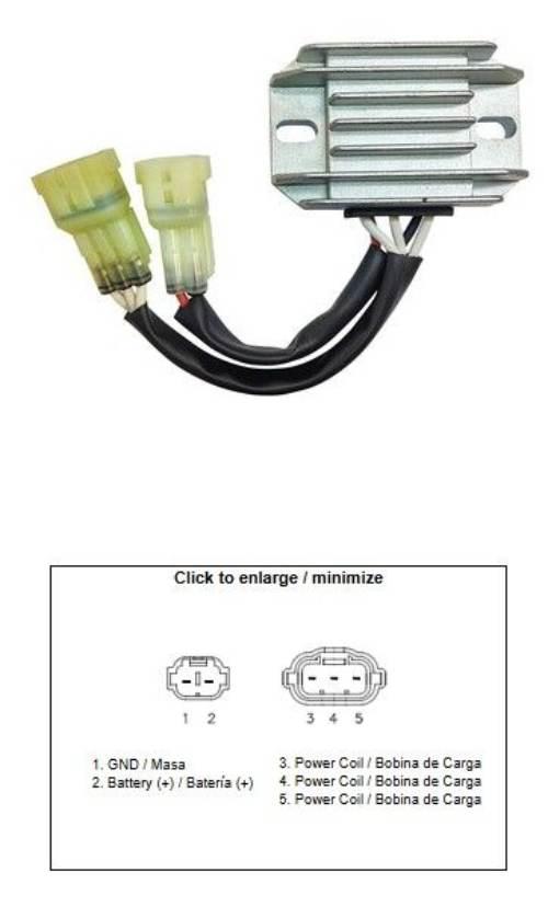 Dze Regulator Napięcia Yamaha Yz 250Fx '15-'19; Yz 450Fx '16-'18; Wr 250F '