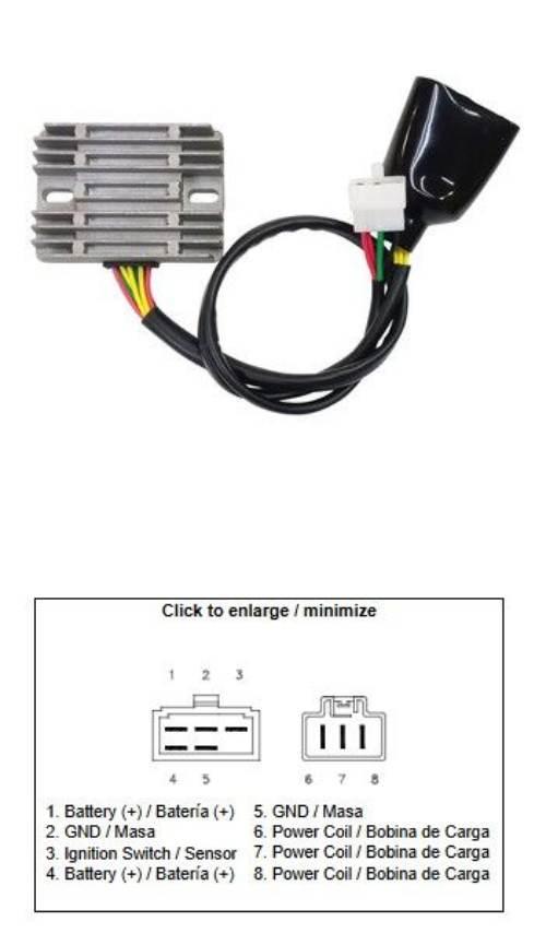 Dze Regulator Napięcia Honda Vtx 1800 '03-'08 31600-Mch-000 12A