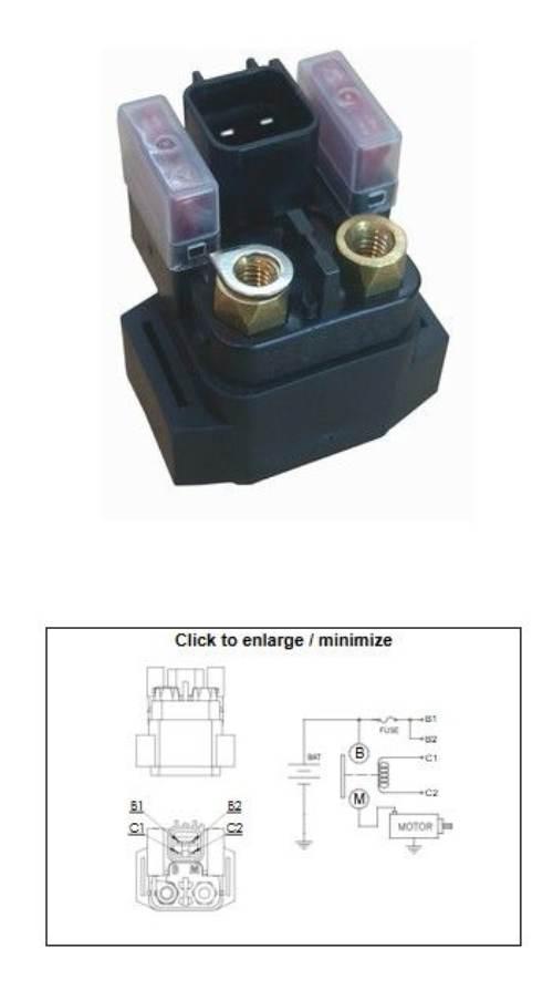Dze Przekaźnik Rozrusznika Yamaha Ymf 450 Kodiak '18-'20; Yxe 700 Wolverine