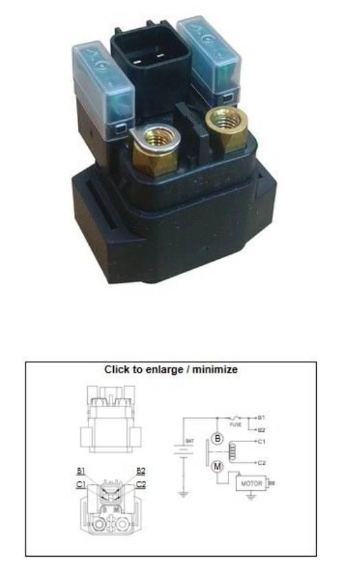 Dze Przekaźnik Rozrusznika Yamaha Yfm 125 Raptor '11-'13; Yfm 250 Raptor '0