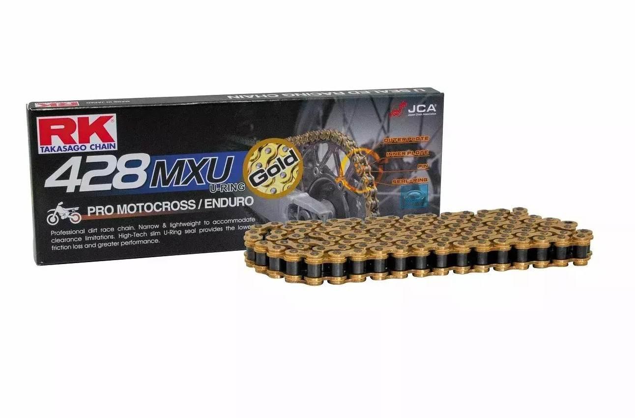 Rk Łańcuch Napędowy Enduro Gb428Mxu-136 U-Ring Zapinka Cl W Zestawie Kolor
