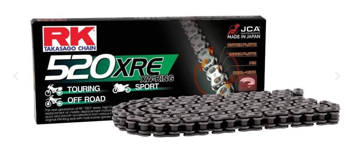 Rk Łańcuch Napędowy 520Xre-98 Xw-Ring Zakuwka Clf W Zestawie Kolor Standard
