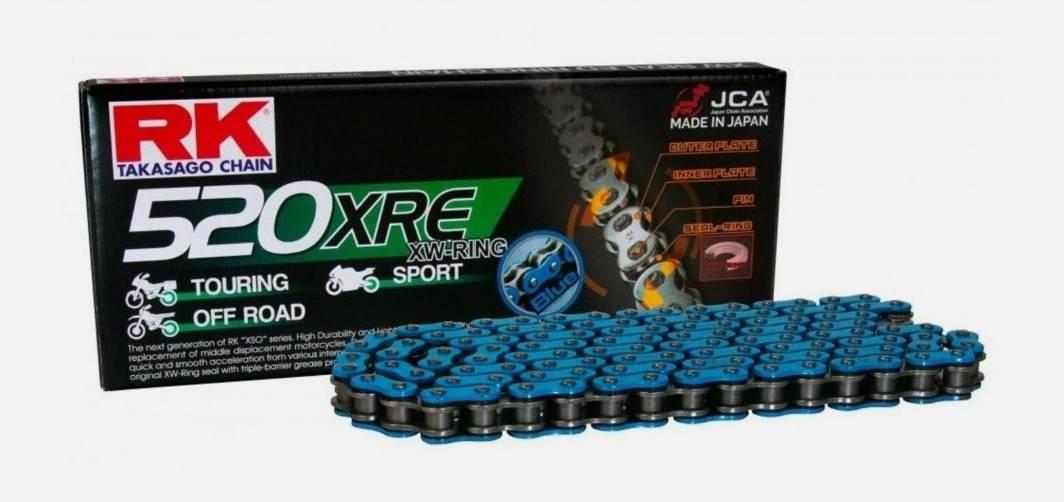 Rk Łańcuch Napędowy Bb520Xre-120 Xw-Ring Zakuwka Clf W Zestawie Kolor Niebi