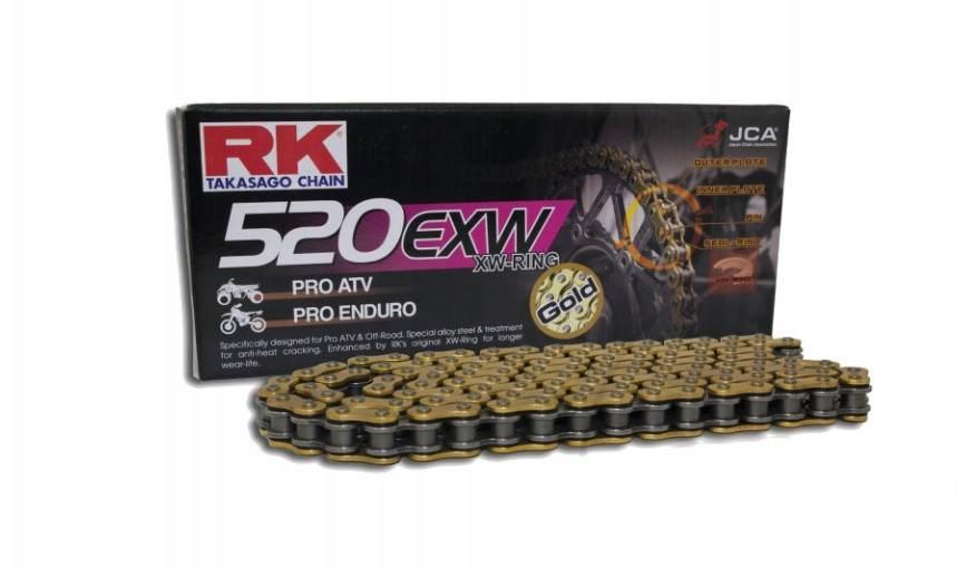 Rk Łańcuch Napędowy 520Exw-120 Xw-Ring Zakuwka Clf W Zestawie Kolor Standar