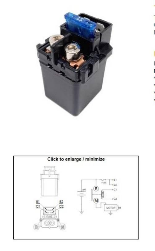 Dze Przekaźnik Rozrusznika Yamaha Fz 16 160 ; Fz 25 250 54B-H1940-01; 21C-H