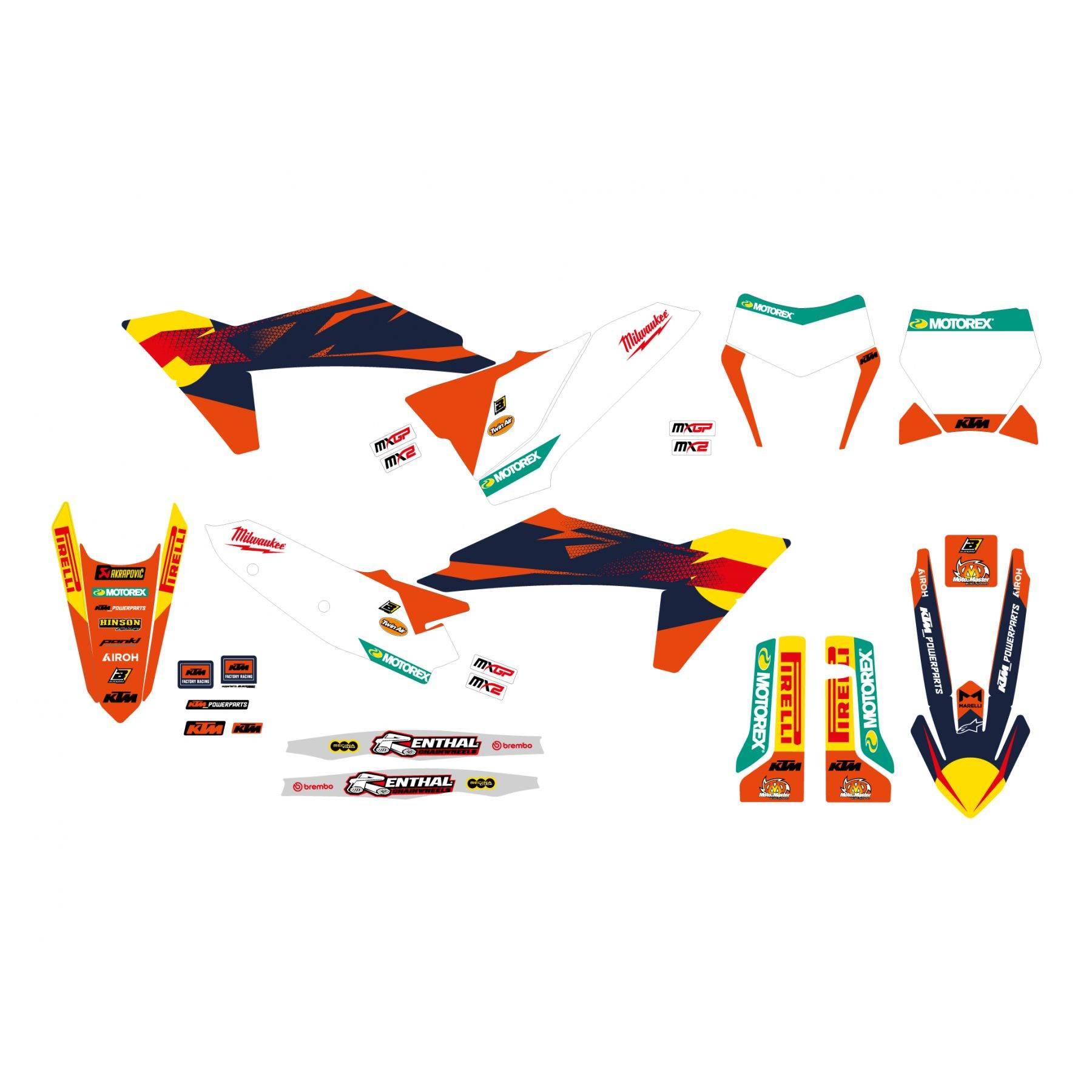 Blackbird Komplet Naklejek Oklein Ktm Sx/Sx-F '23-'24, Exc/Exc-F '24-'25 Re - zdjęcie 2