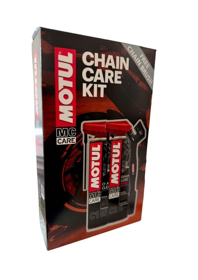 Motul Chain Care Kit Zestaw Do Czyszczenia Łańcucha Spray C1+Spray C2+Szczo