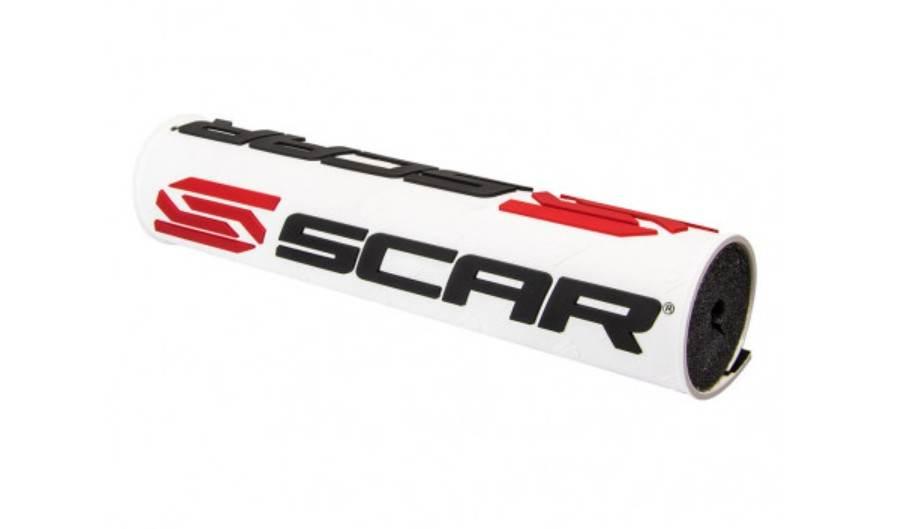 Scar Racing Gąbka Na Kierownicę Poprzeczkę 250Mm Kolor Biały Z Logo Scar