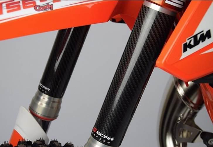 Scar Racing Samoprzylepne Osłony Goleni Lag Teleskopów Carbon Wymiary 220X4