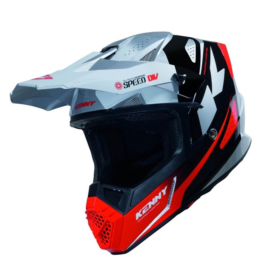 Kenny Racing Kask Cross/Enduro Track Graphic Speed Black Red Kolor Biały/Cz - zdjęcie 2
