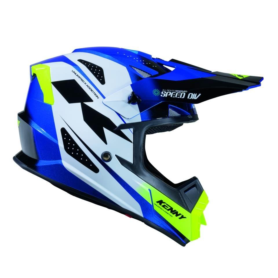 Kenny Racing Kask Cross/Enduro Track Graphic Speed Neon Blue Kolor Niebiesk