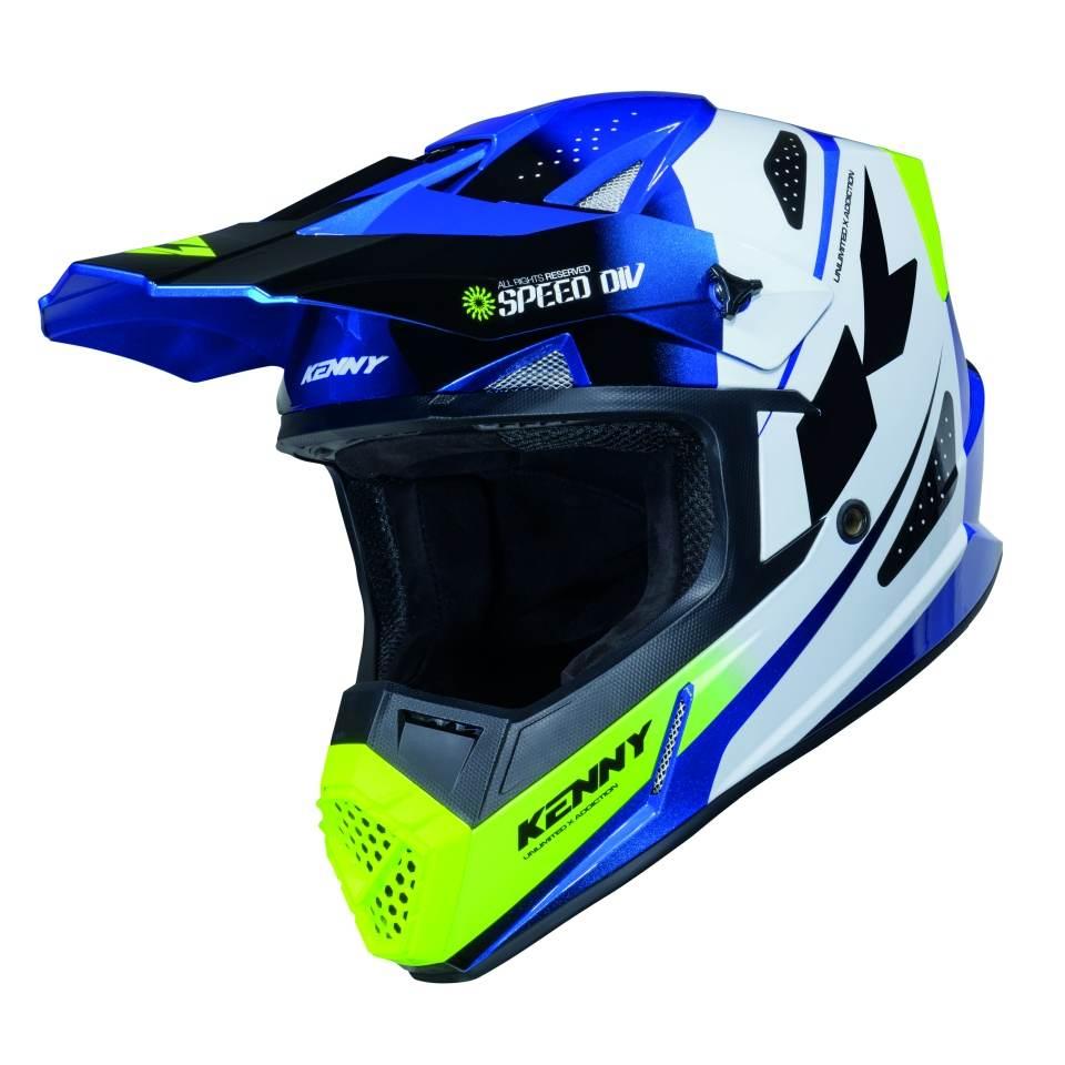 Kenny Racing Kask Cross/Enduro Track Graphic Speed Neon Blue Kolor Niebiesk - zdjęcie 2