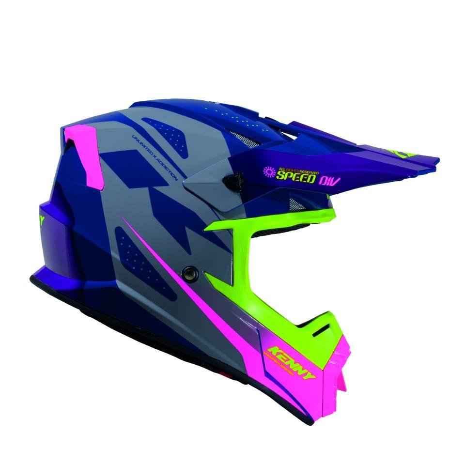 Kenny Racing Kask Cross/Enduro Track Graphic Speed Purple Pink Kolor Fiolet