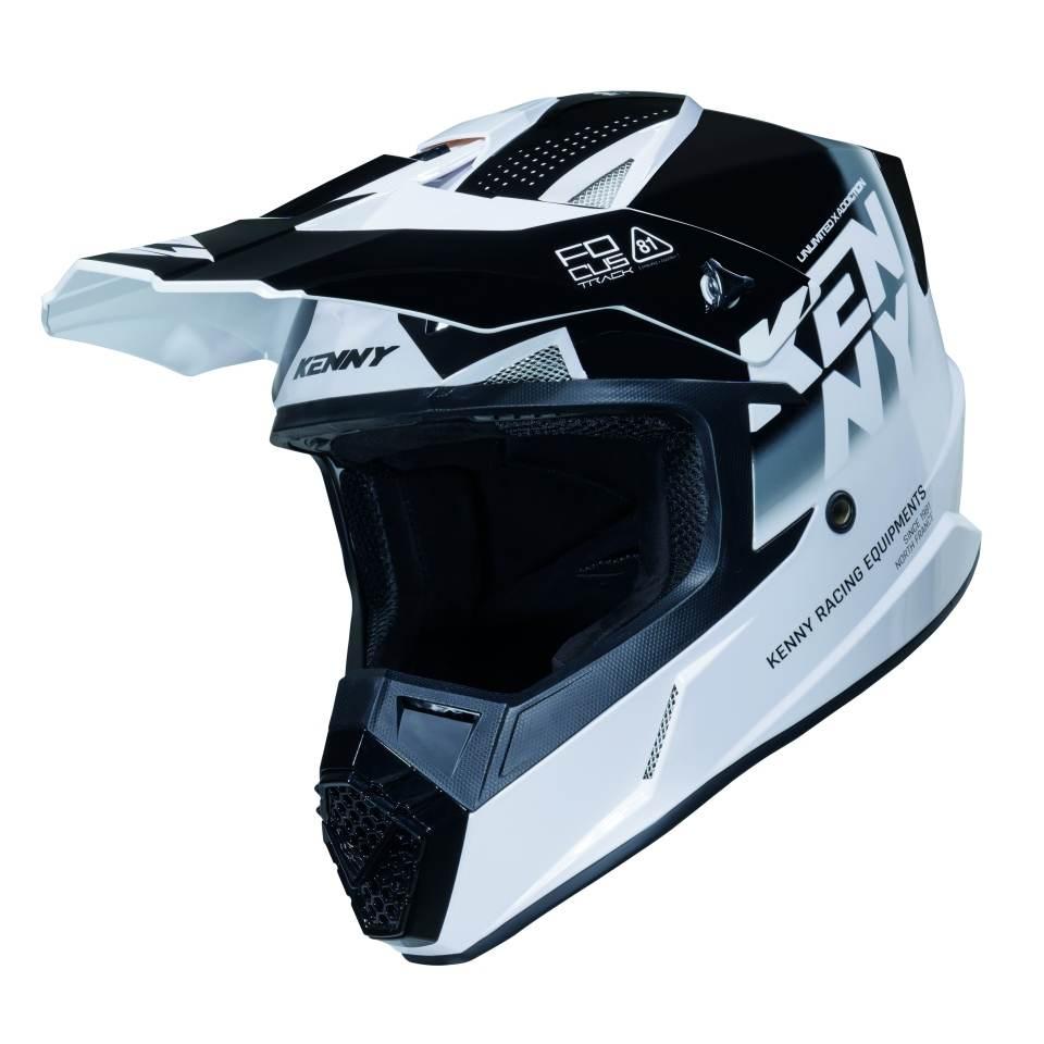 Kenny Racing Kask Cross/Enduro Track Graphic Focus Black Kolor Czarny/Biały - zdjęcie 2