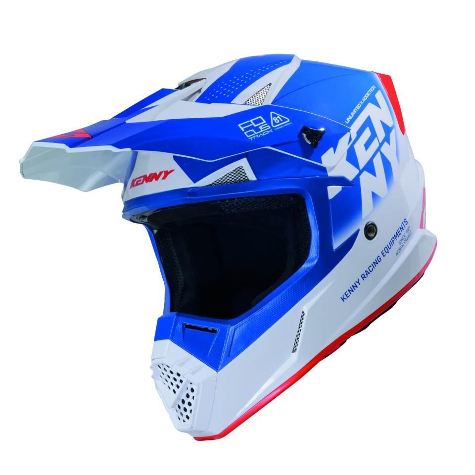 Kenny Racing Kask Cross/Enduro Track Graphic Focus Patriot Kolor Biały/Nieb - zdjęcie 2
