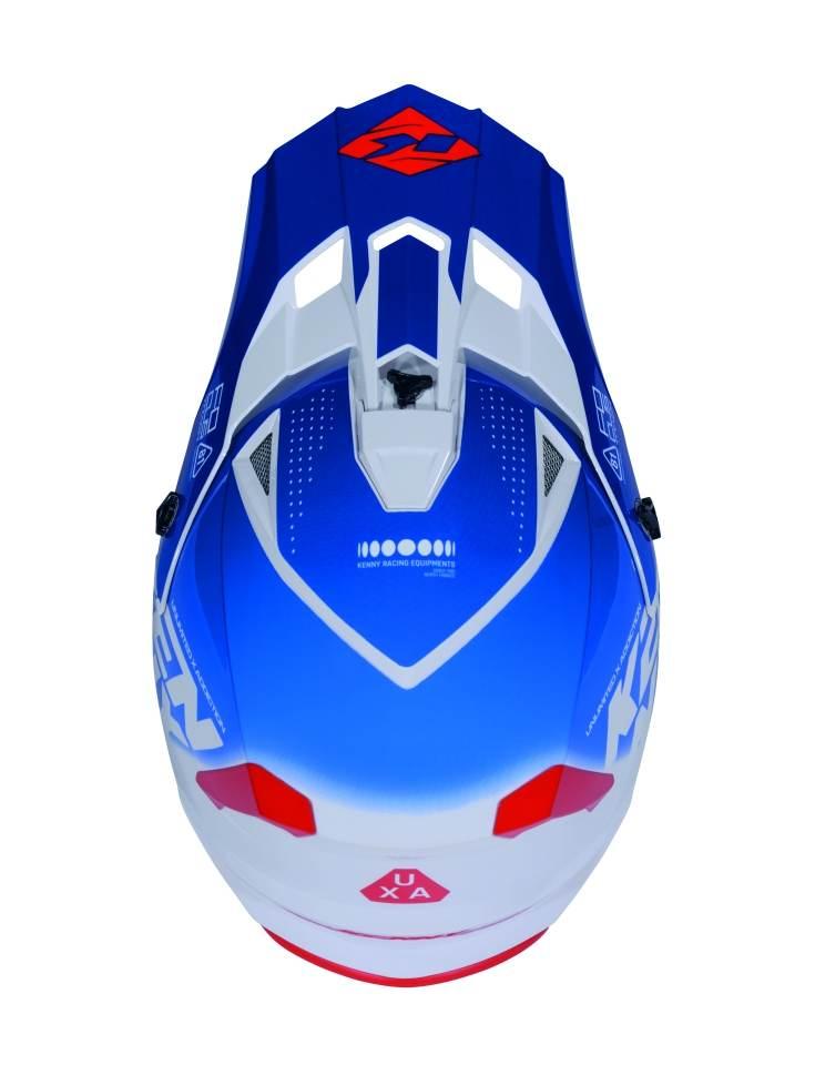 Kenny Racing Kask Cross/Enduro Track Graphic Focus Patriot Kolor Biały/Nieb - zdjęcie 4