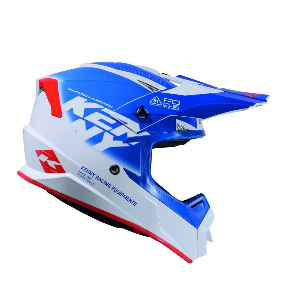 Kenny Racing Kask Cross/Enduro Track Graphic Focus Patriot Kolor Biały/Nieb