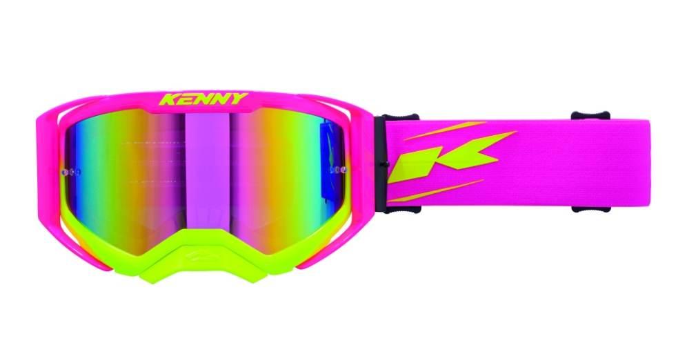 Kenny Racing Gogle Performance Evo 2 Neon Pink- Lustro Kolor Różowy/ Żółty