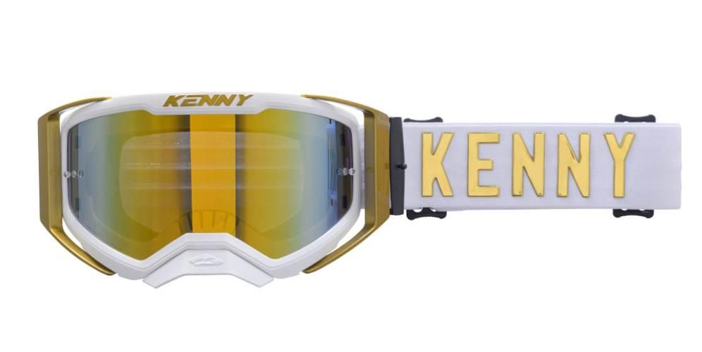 Kenny Racing Gogle Performance Evo 2 Gold Mirror- Lustro Kolor Złoty/Biały