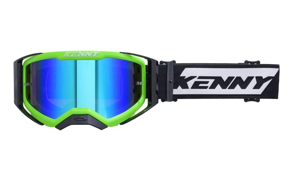 Kenny Racing Gogle Performance Evo 2 Neon Green Mirror Lens-Lustro Kolor Zi