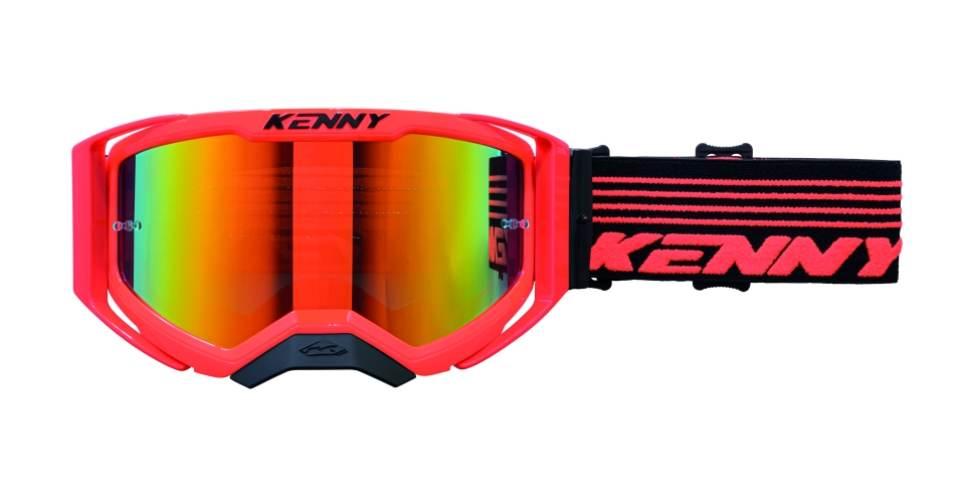 Kenny Racing Gogle Performance Evo 2 Neon Orange Lustro Kolor Pomarańczowy