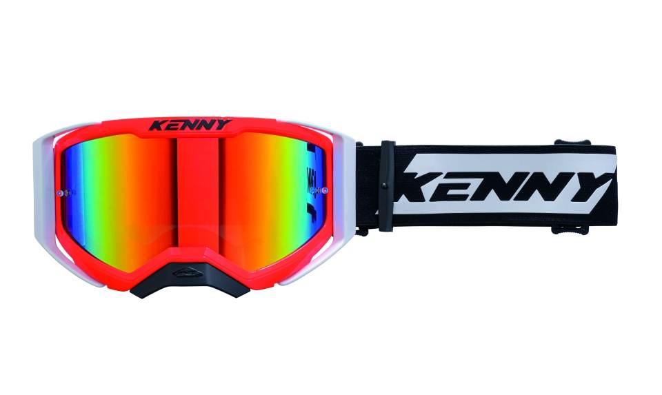 Kenny Racing Gogle Performance Evo 2 Neon Red Mirror Lens- Lustro Kolor Cze