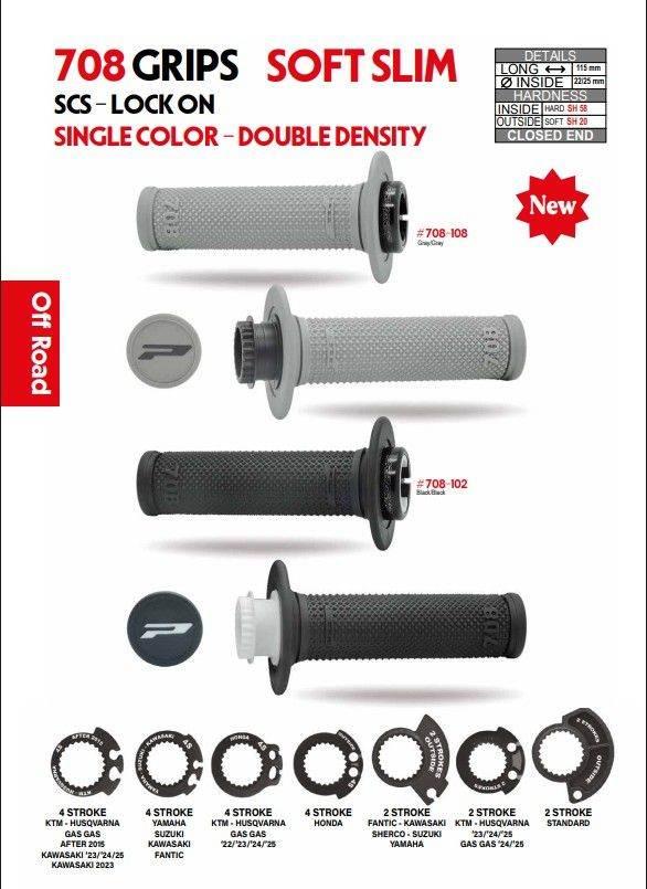 Progrip 2025/12 Manetki Pg708 Off Road Z Blokadą Scs Lock-On + 7 Adapterów - zdjęcie 3
