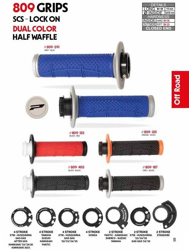Progrip 2025/12 Manetki Pg809 Off Road Z Blokadą Scs Lock-On + 7 Adapterów - zdjęcie 3