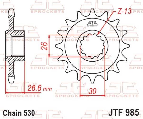Jt Zębatka Przednia 985 19 Harley Davidson Ra 1250 Pan America S St '21-'25