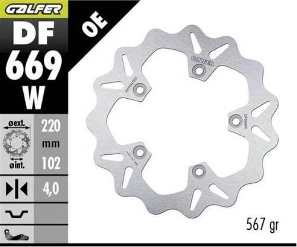 Galfer Tarcza Hamulcowa Tył Aprilia Rs 125/250/457/660 '92-'24; Rsv 1000 Mi