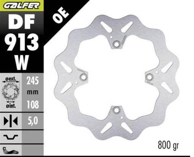 Galfer Tarcza Hamulcowa Tył Ducati Hypermotard 939/950 '13-; Monster 796/11