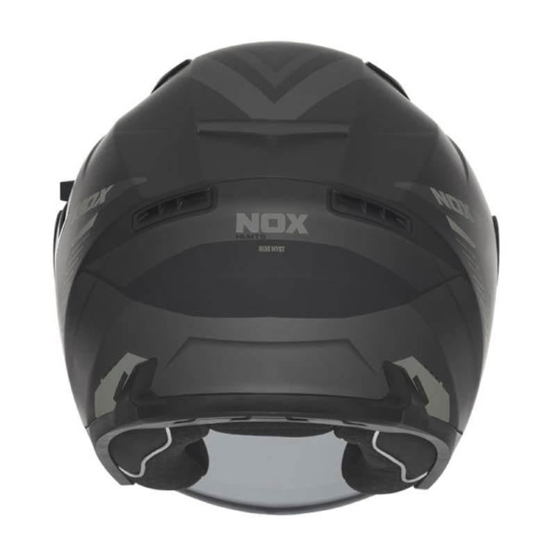 Nox Kask Otwarty Jet Z Blendą N130 Myst Kolor Czarny/Srebrny Mat Rozmiar S - zdjęcie 3