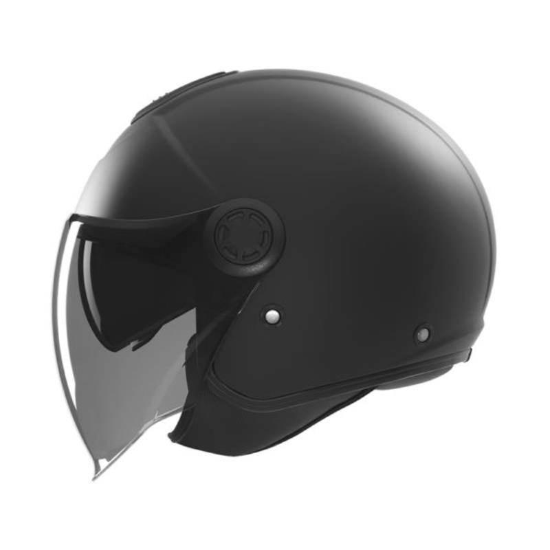 Nox Kask Otwarty Jet Z Blendą N182 Solid Kolor Czarny Mat Rozmiar S
