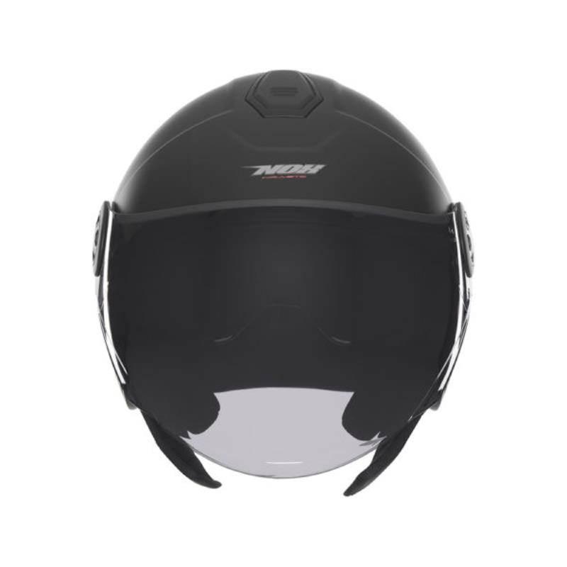 Nox Kask Otwarty Jet Z Blendą N182 Solid Kolor Czarny Mat Rozmiar S - zdjęcie 2