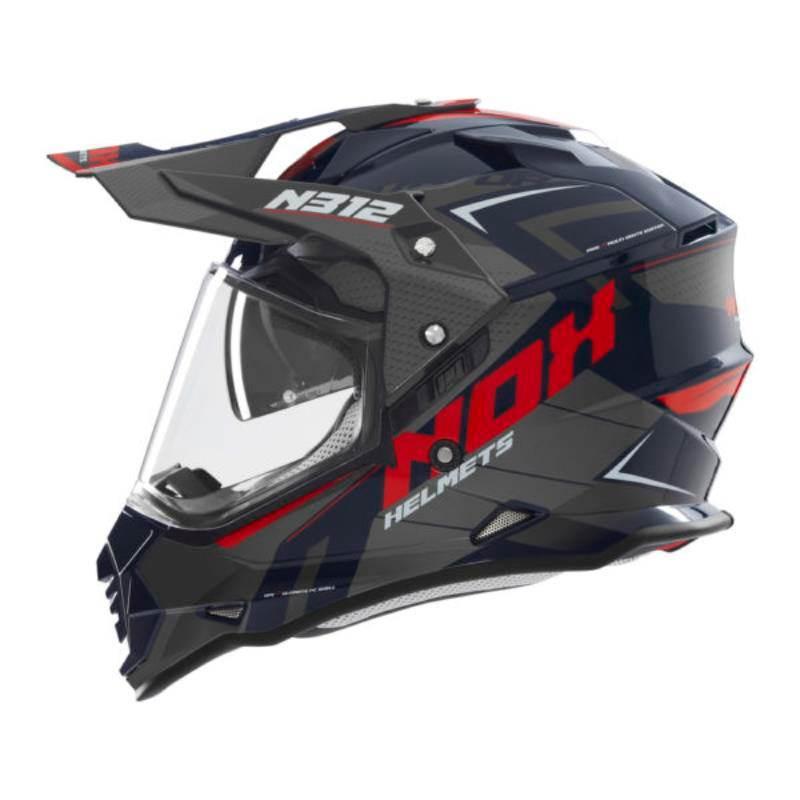 Nox Kask Offroad Trail Duosport Dual N312 Vapor Z Szybką I Blendą Kolor Nie