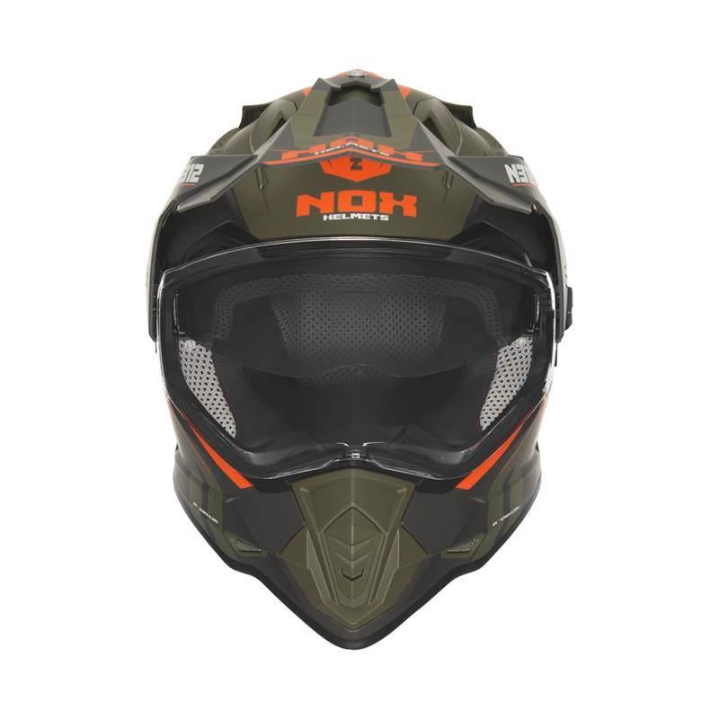 Nox Kask Offroad Trail Duosport Dual N312 Vapor Z Szybką I Blendą Kolor Pom - zdjęcie 2