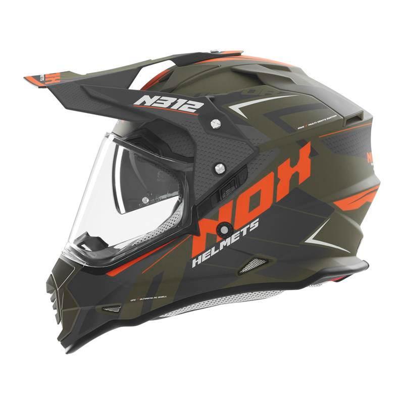 Nox Kask Offroad Trail Duosport Dual N312 Vapor Z Szybką I Blendą Kolor Pom