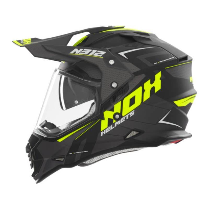 Nox Kask Offroad Trail Duosport Dual N312 Vapor Z Szybką I Blendą Kolor Cza