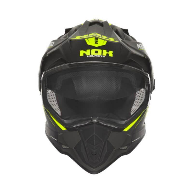Nox Kask Offroad Trail Duosport Dual N312 Vapor Z Szybką I Blendą Kolor Cza - zdjęcie 2