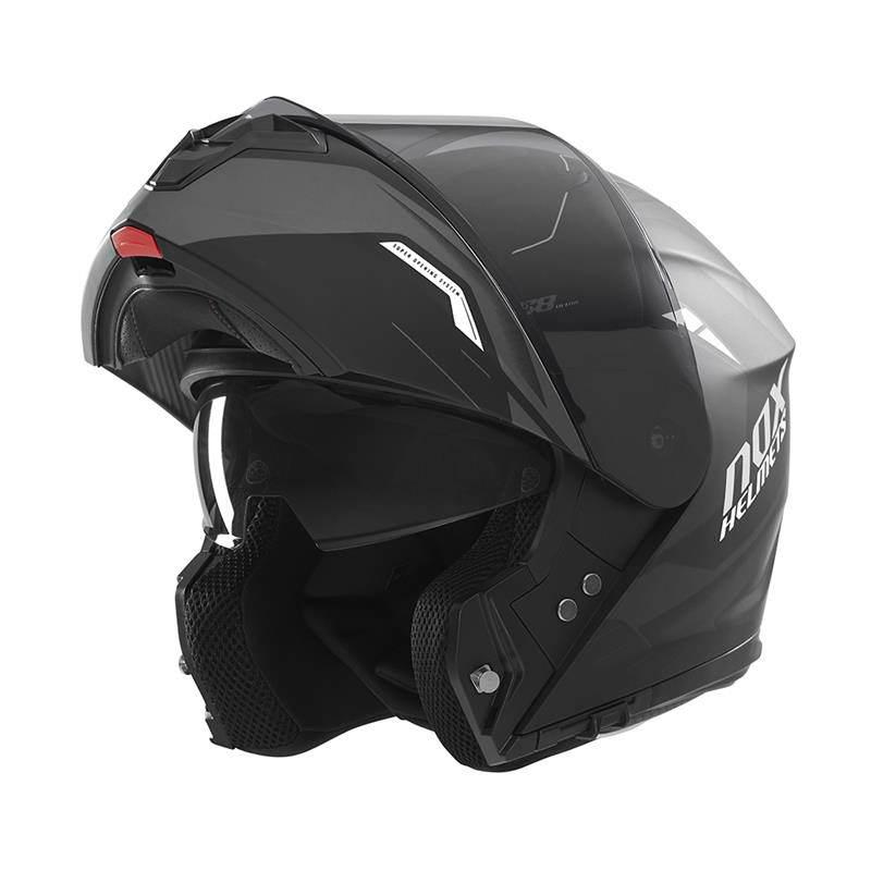Nox Kask Szczękowy Flip-Up Z Blendą N968 Ultra Kolor Czarny/Biały Mat Rozmi