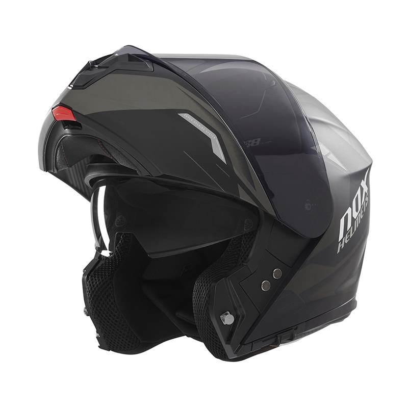 Nox Kask Szczękowy Flip-Up Z Blendą N968 Ultra Kolor Czarny/Tytanowy Mat Ro