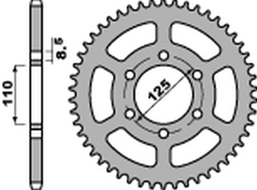 Pbr Zębatka Tylna 1514 48 C45 Cagiva 125 Freccia '88-'89, Blues '87-'95 Jtr