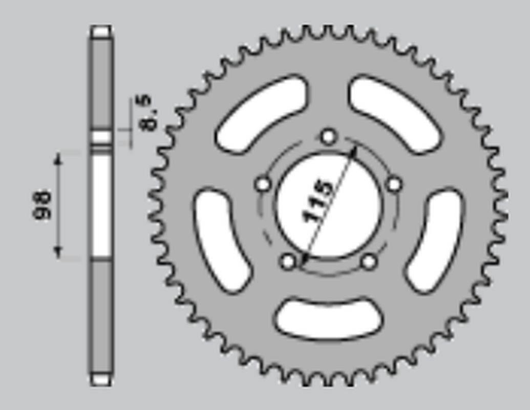 Pbr Zębatka Tylna 893 60 C45 Ktm Sx 60/65 Łańc.420 Jtr894.60 Made In Italy