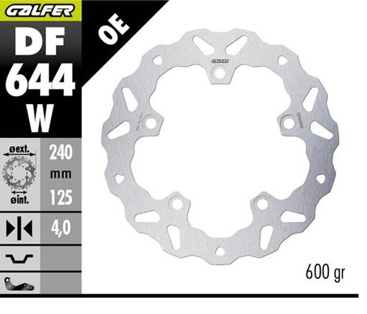 Galfer Tarcza Hamulcowa Tył Kove 800X Pro '23-'25 Wave Fixed 240X125X5Mm