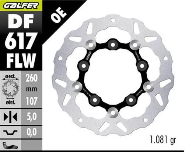 Galfer Tarcza Hamulcowa Tył Ktm 890Smt '23-'25 Wave Floating 260X107X5Mm - zdjęcie 2