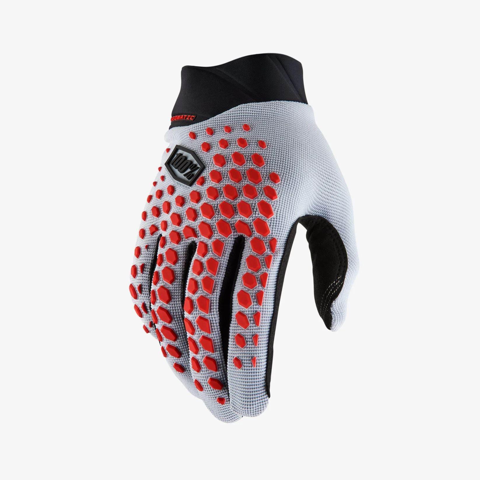 100 Procent Rękawice Cross/Enduro/Mtb Geomatic Gloves Grey/Racer Red Kolor