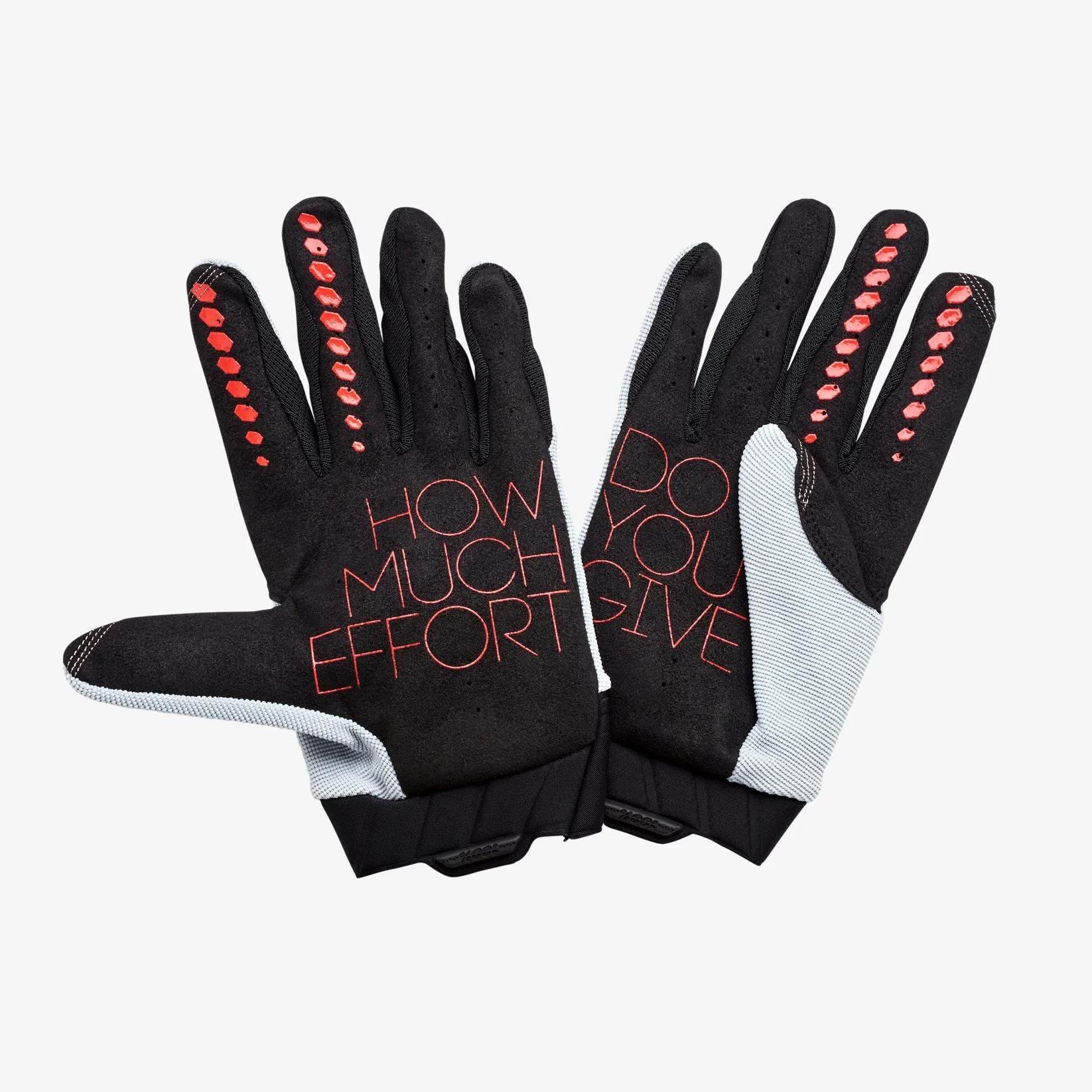 100 Procent Rękawice Cross/Enduro/Mtb Geomatic Gloves Grey/Racer Red Kolor - zdjęcie 2