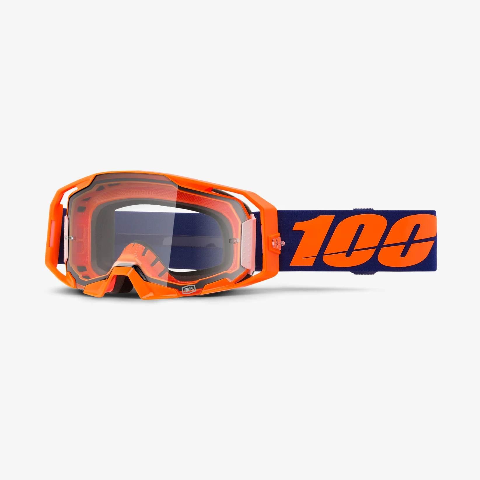 100 Procent Gogle Armatic Neon Orange - Clear Lens - Kolor Pomarańczowy/Fio
