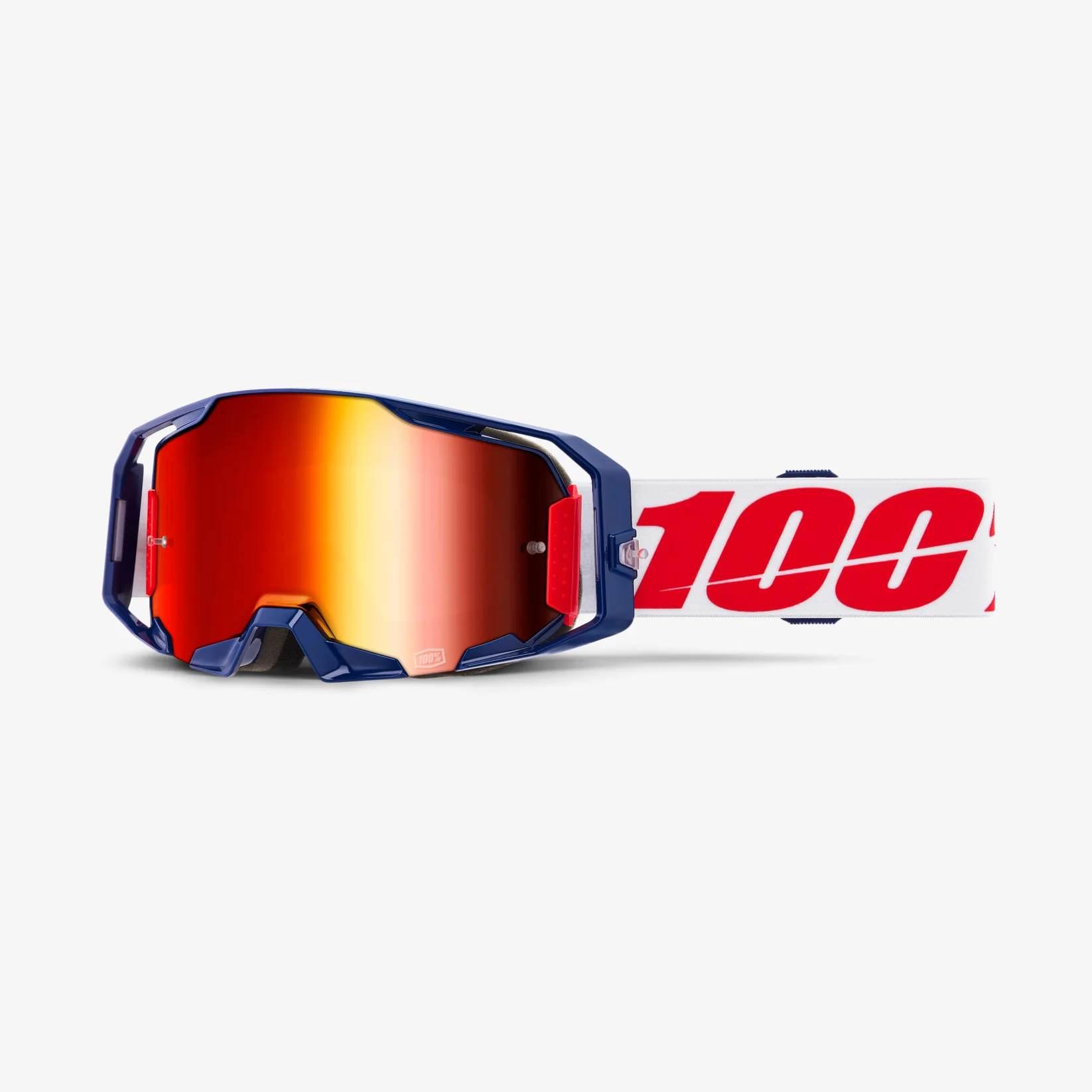 100 Procent Gogle Armatic Mach Z - Mirror Red Lens - Kolor Niebieski/Czerwo